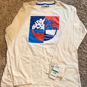 Timberland Beige Long Sleeve with Colorful Graphic